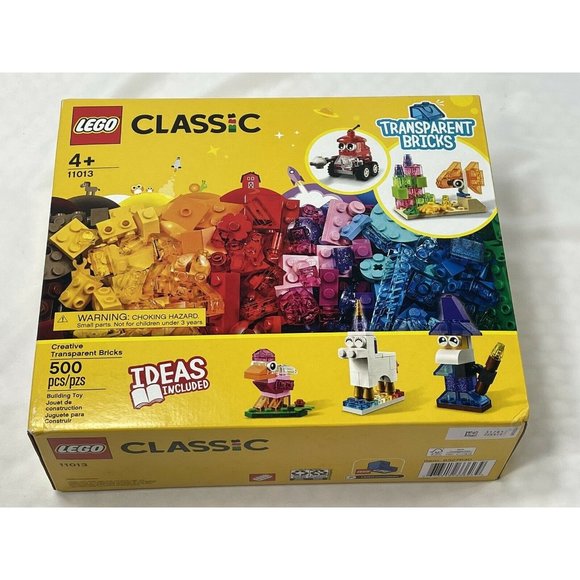 LEGO Classic Creative Transparent Bricks 11013 Kids’ Building Kit (500 Pieces) - Picture 1 of 6